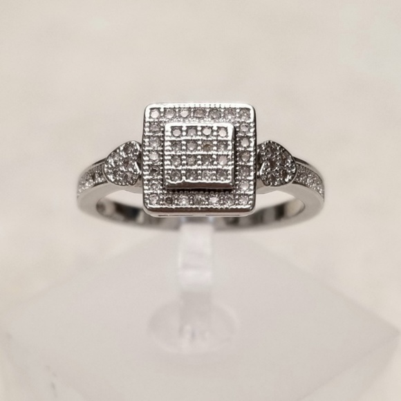 fstepka Jewelry - Sterling Square Pave Ring